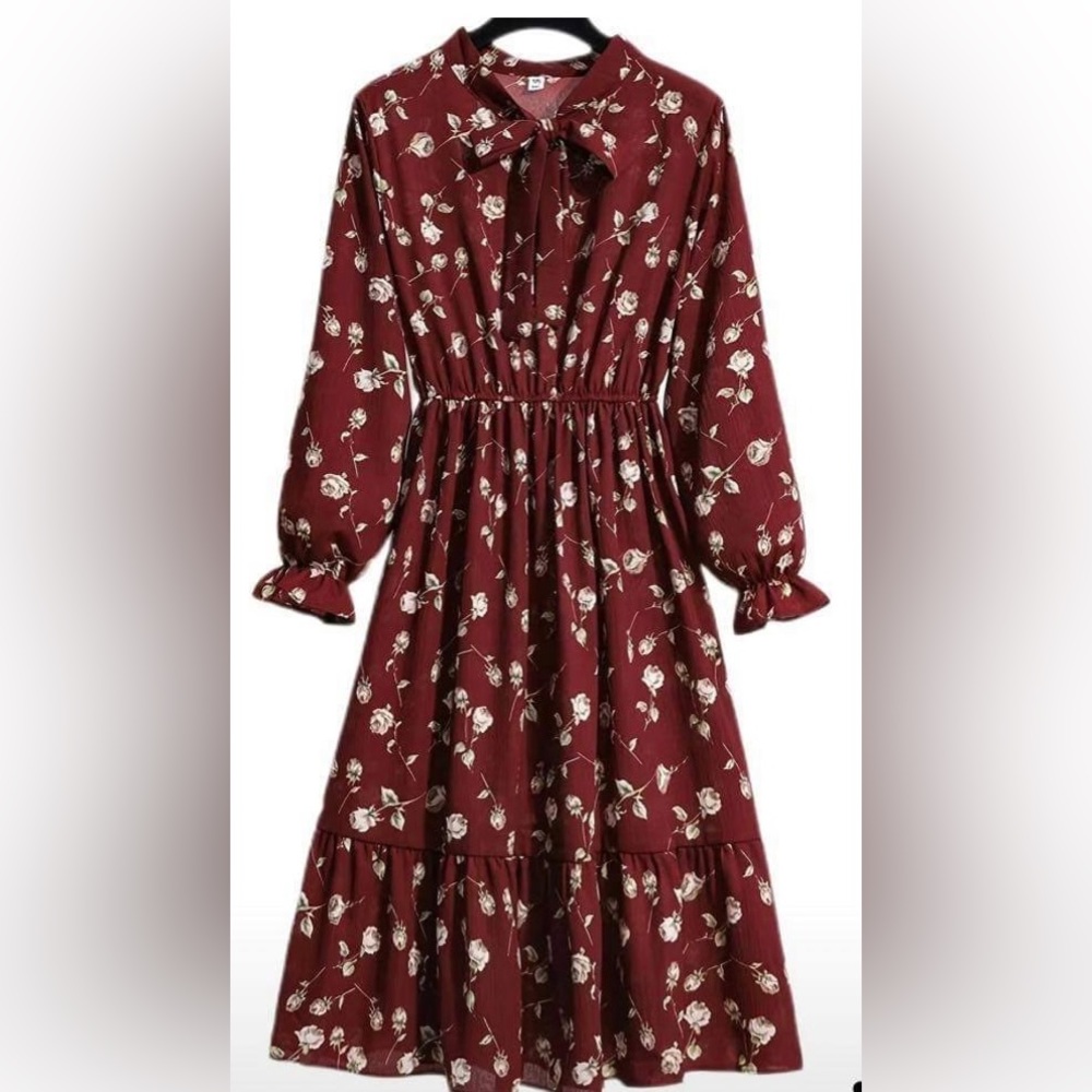 New floral maxi dress. Size L but fits small or medium.